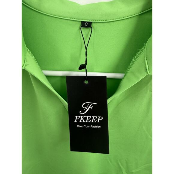 FKEEP Women's Tennis Golf Shirt Long Sleeved Top Sport Activewear V-Neck Sz S. - Picture 4 of 12